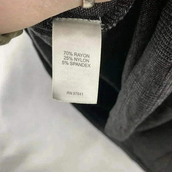 J. Jill Wearever Collection LP Dark‎ Gray Plaid 3/4 Slv Knee Length A-Line Dress - Picture 9 of 9